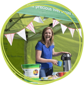Emily volunteers for CHSW at Little Bridge House and at events