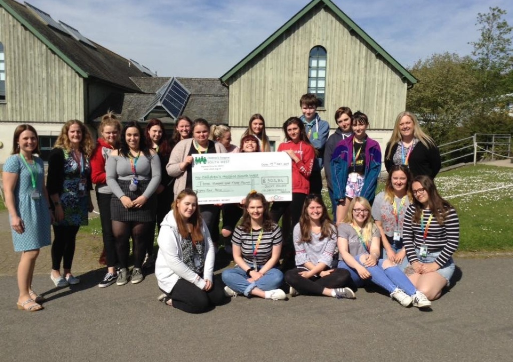 Donation from Duchy College students who completed the £20 Challenge