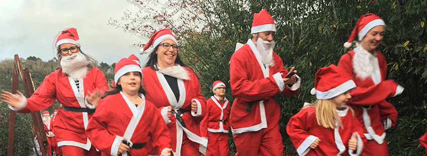 Happy runners at Santas on the Run