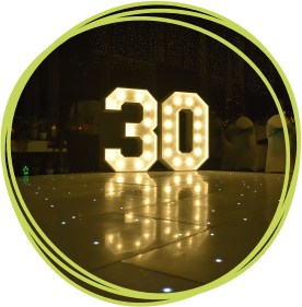 30 light up numbers at Little Harbour ball