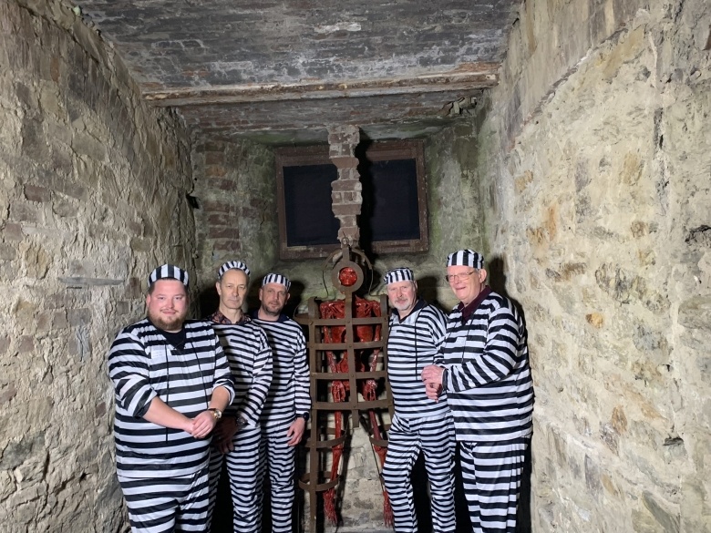 Prisoners in the torture chamber