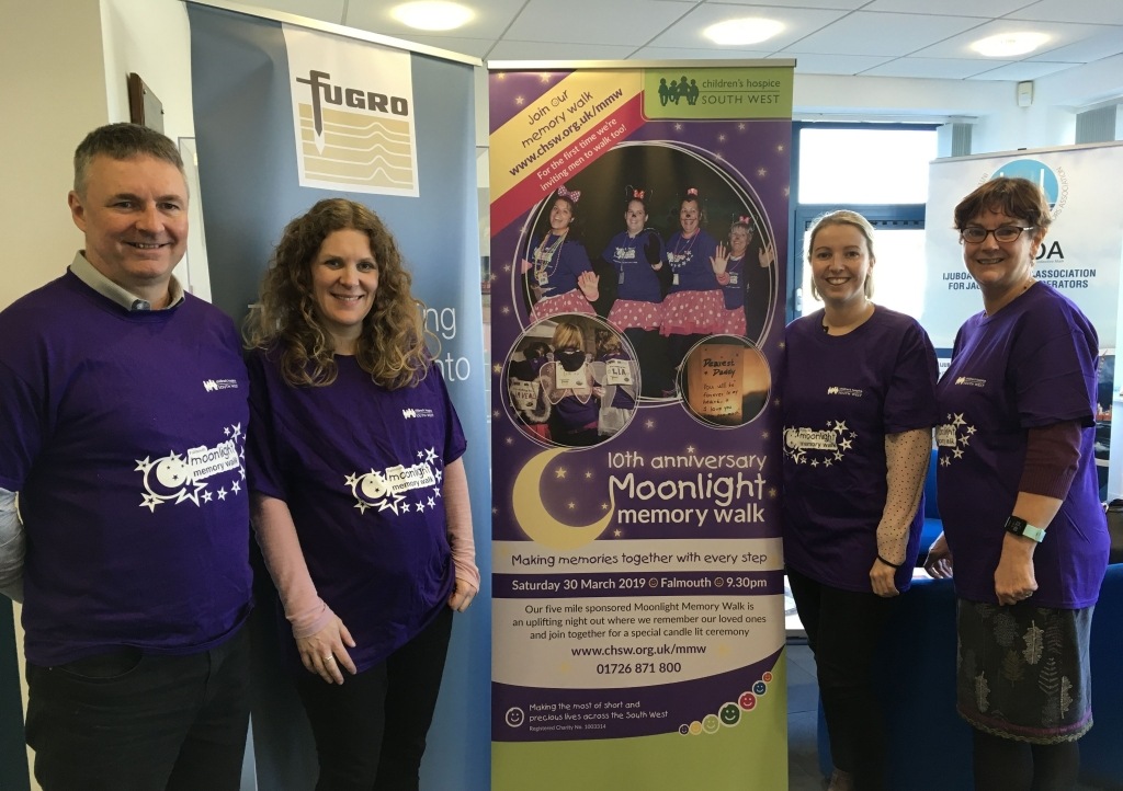 Falmouth based Fugro have signed up to be event sponsors for CHSW's Moonlight Memory Walk
