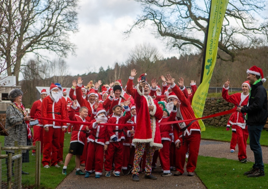 On the start line at last year’s Santas on the Run event at RHS Garden Rosemoor. Picture: Tim Lamerton