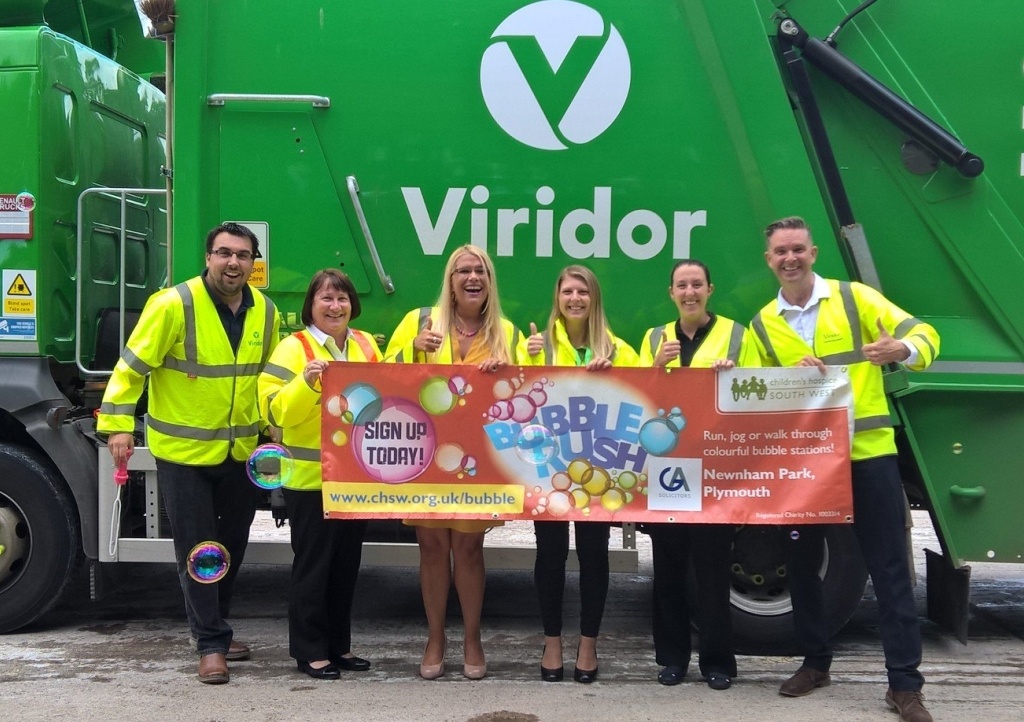 Viridor have come on board as Bubble station sponsors for Bubble Rush Plymouth
