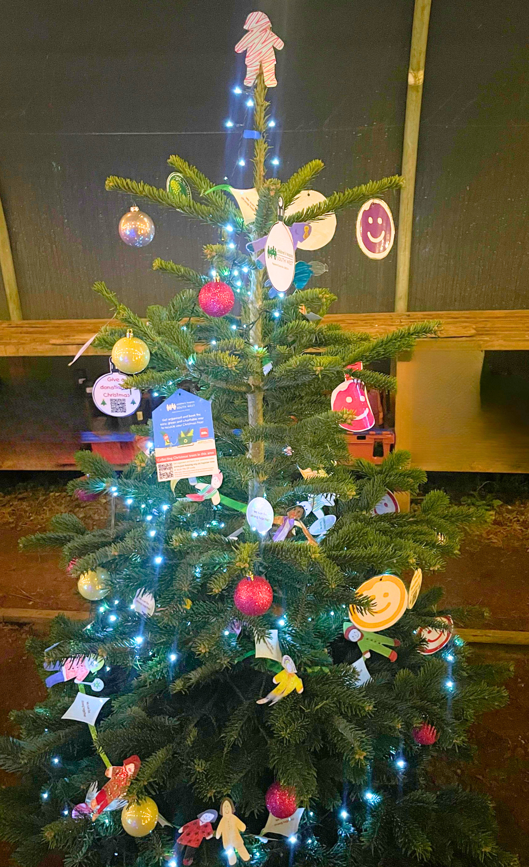 Christmas tree decorated by Adeline