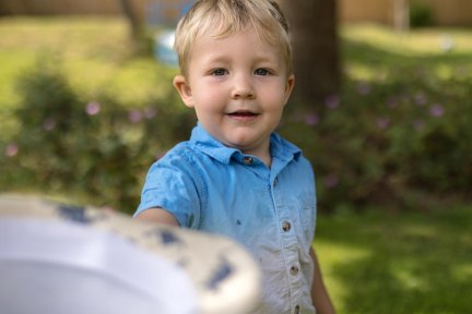 boy in garden