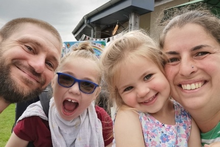 Family smiling at Little Harbour