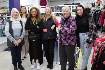 Manager Wendy Roberts and the team at the new-look Children’s Hospice South West shop in Brixham