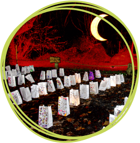 Candle bags at the heligan moon