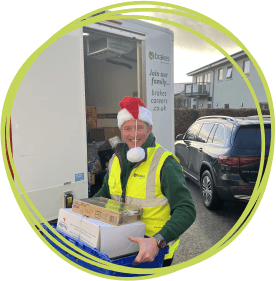 Brakes dropping off a food donation