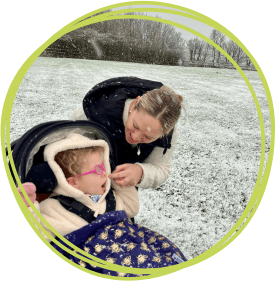 Kerry and Luna in the snow