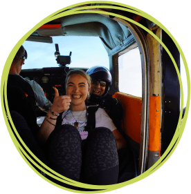 Going up in the plane