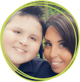 Liam Jones with mum Natalie Liam Jones with mum Natalie