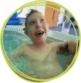 Child using the hydrotherapy pool