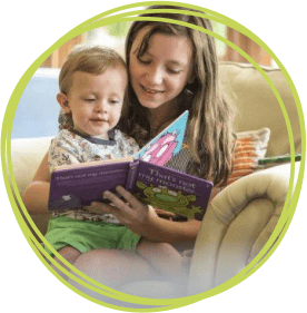 Children reading a story book together Children reading a story book together
