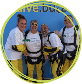 Sally with other Skydivers Sally with other Skydivers