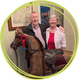 John, his wife and the rocking horse