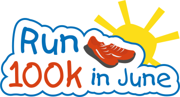Run 100k in June logo Run 100k in June logo