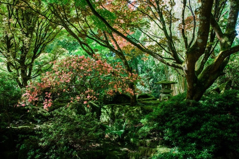 Japanese garden stone sculpture