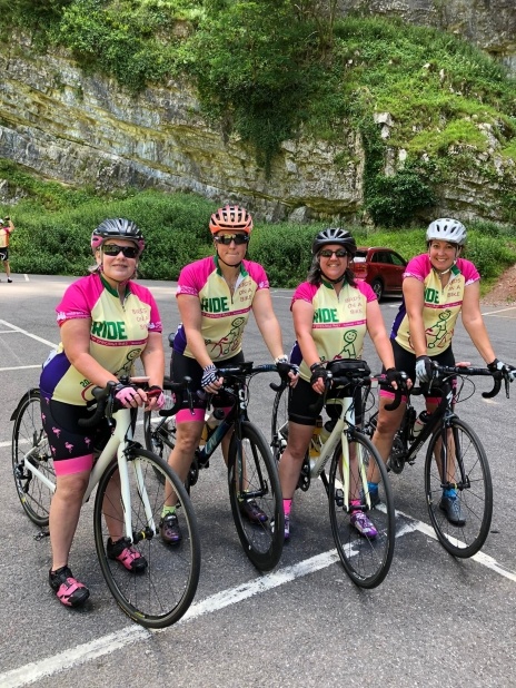 4 Birds on Bikes at Cheddar Gorge