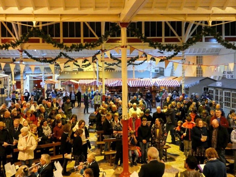 The Light Up a Life service at Bideford Pannier Market. Picture by Graham Hobbs