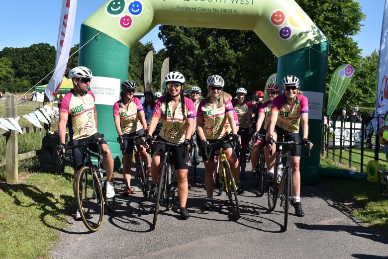Birds on Bikes team at start line
