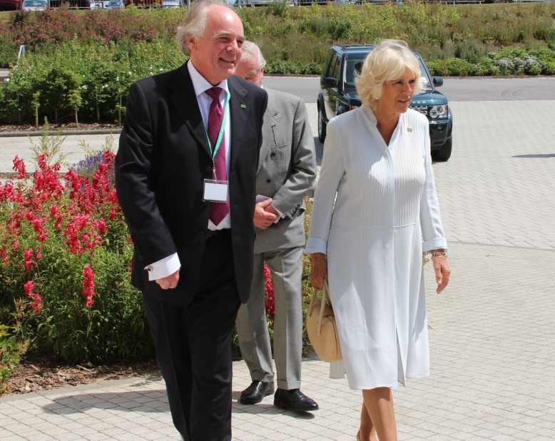 Her Majesty the Queen (formerly HRH The Duchess of Cornwall) with CHSW CEO, Eddie Farwell