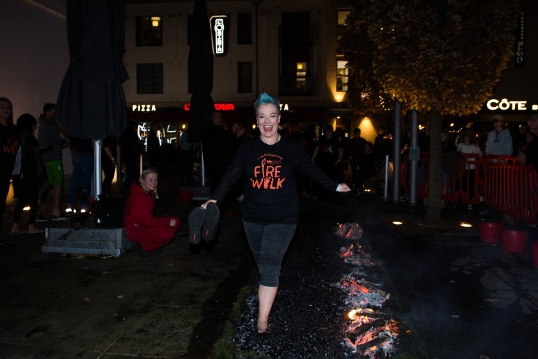 CHSW Firewalk event participant