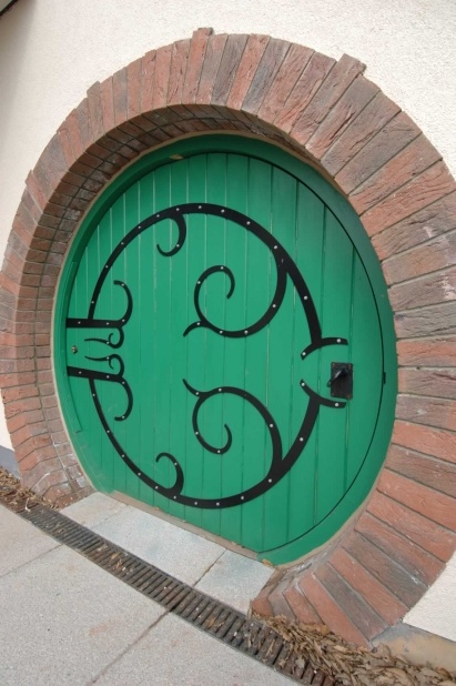 Hobbits door at Charlton Farm