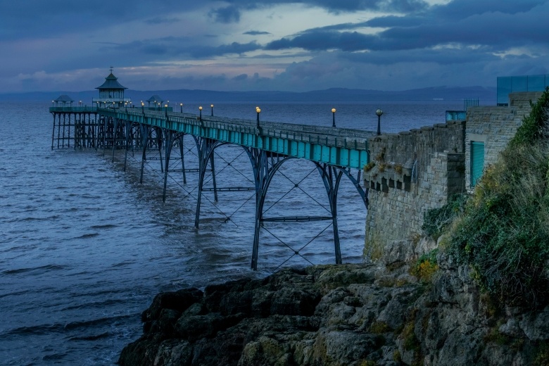 Clevedon Pier at dusk