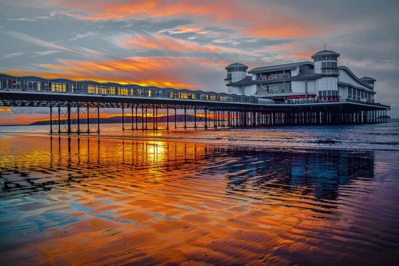 The Grand Pier at Weston-super-Mare at sunset