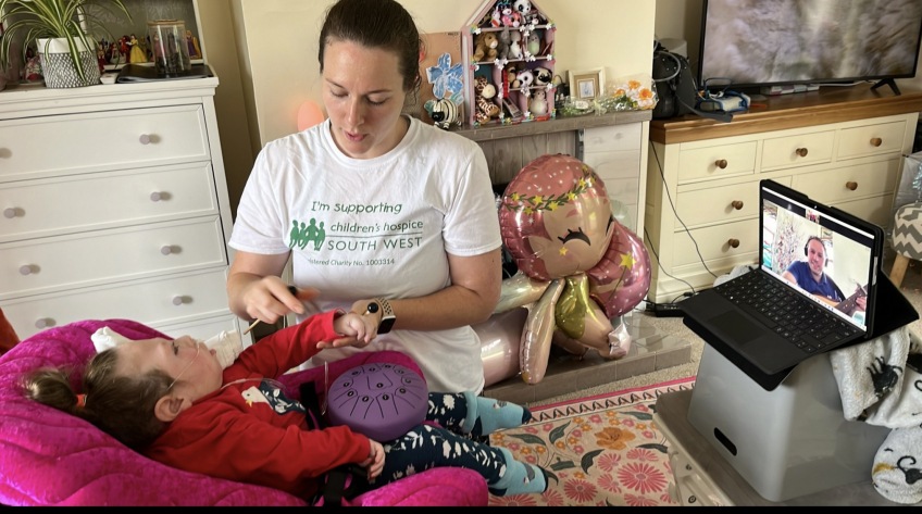 Danielle caring for Ophelia