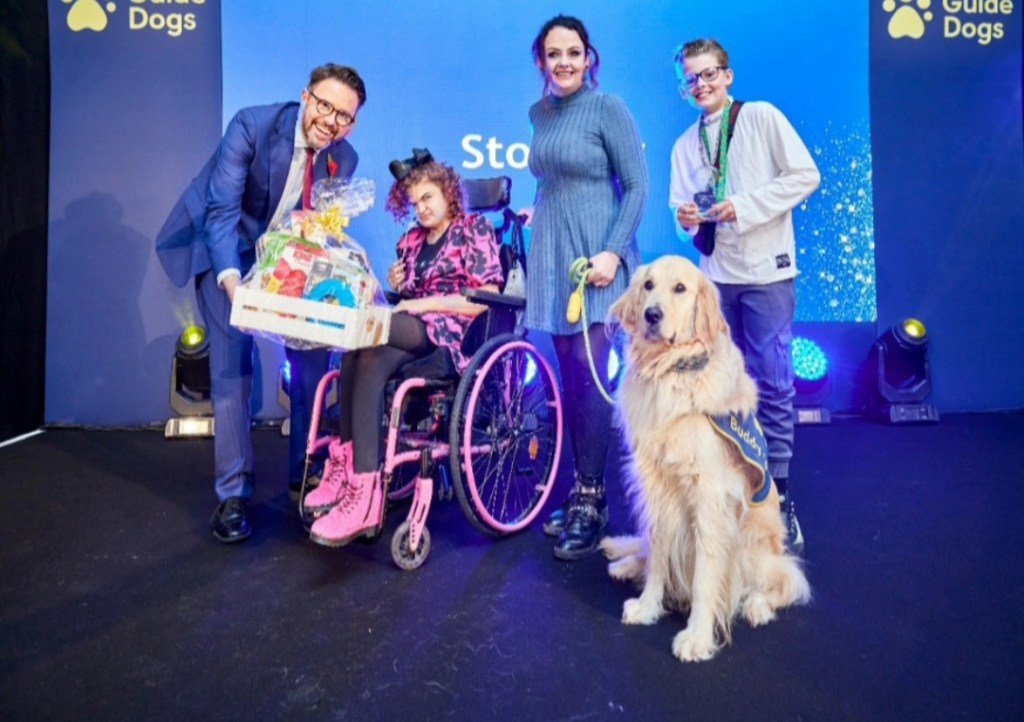 was named as the Stormzy was named Guide Dogs UK ‘Hero Doggie of the Year’ for his support of Josselin.