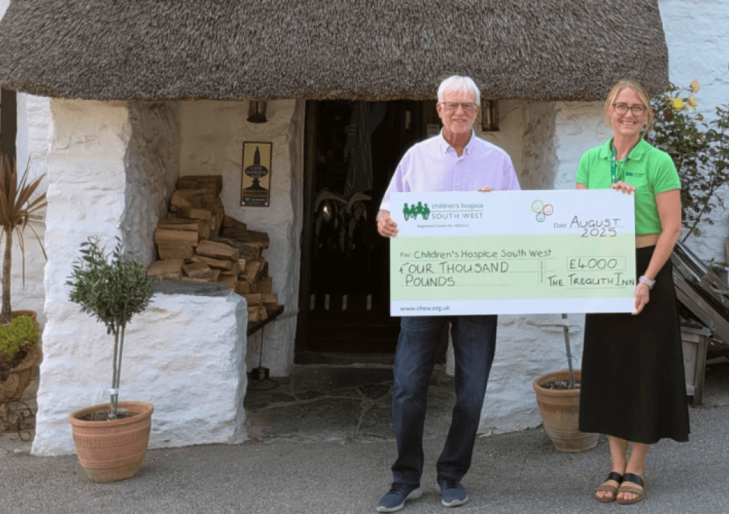 Steve of Treguth Inn with Alice from CHSW