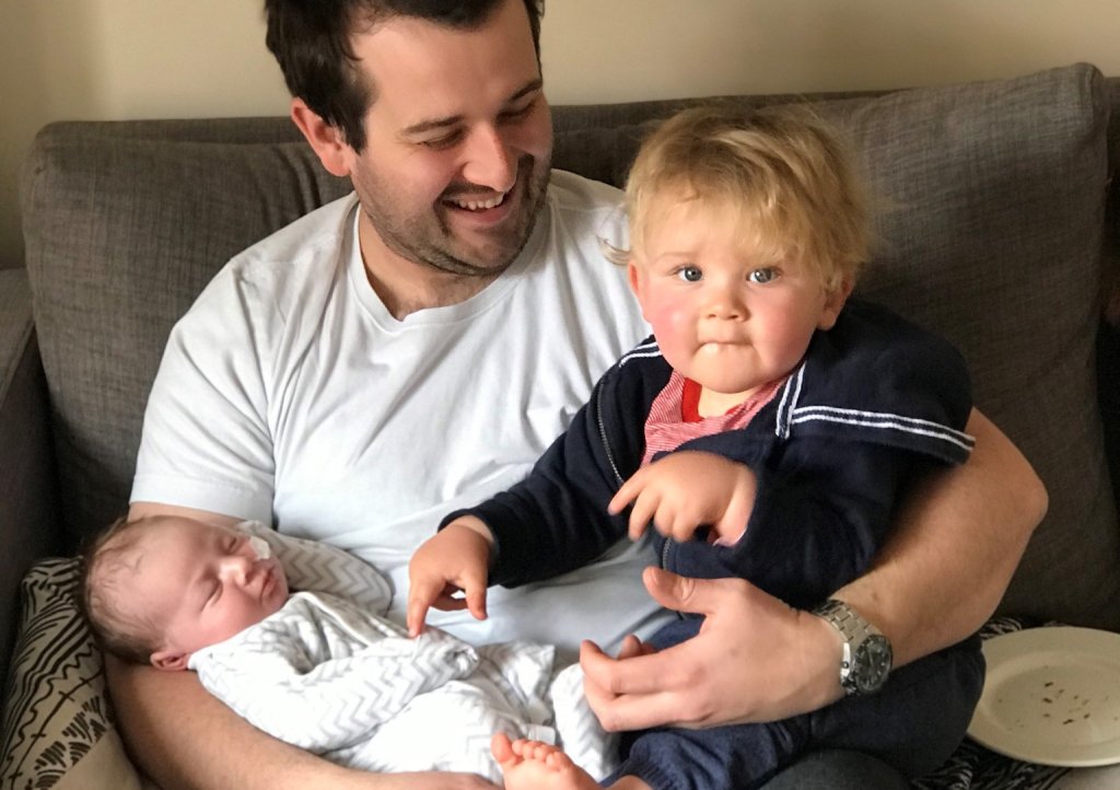 Fred with his dad and brother