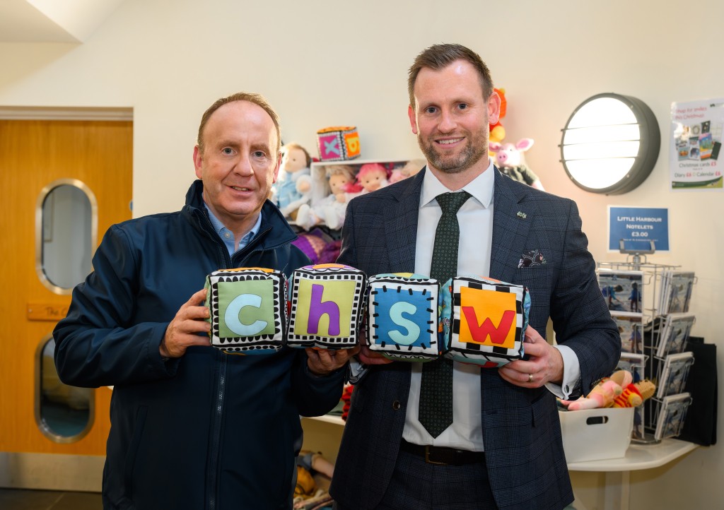 Kevin Georgel from St Austell Brewery and Phil Morris from Children's Hospice South West