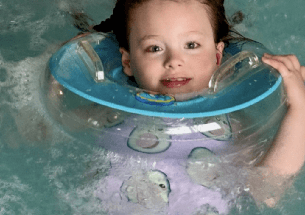 Luna in the hydrotherapy pool
