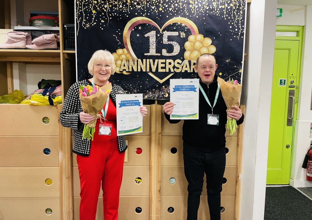 Sheila and Dan celebrate 15 years of volunteering