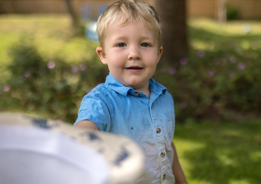 boy in garden