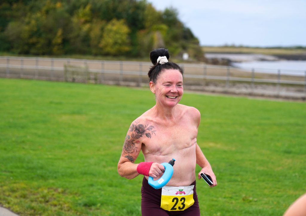 Louise Butcher taking part in RUN Barnstaple in 2024