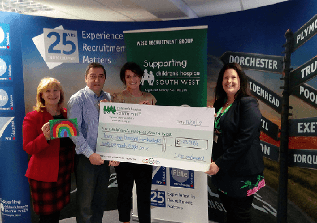 Wise Employment Group cheque presentation