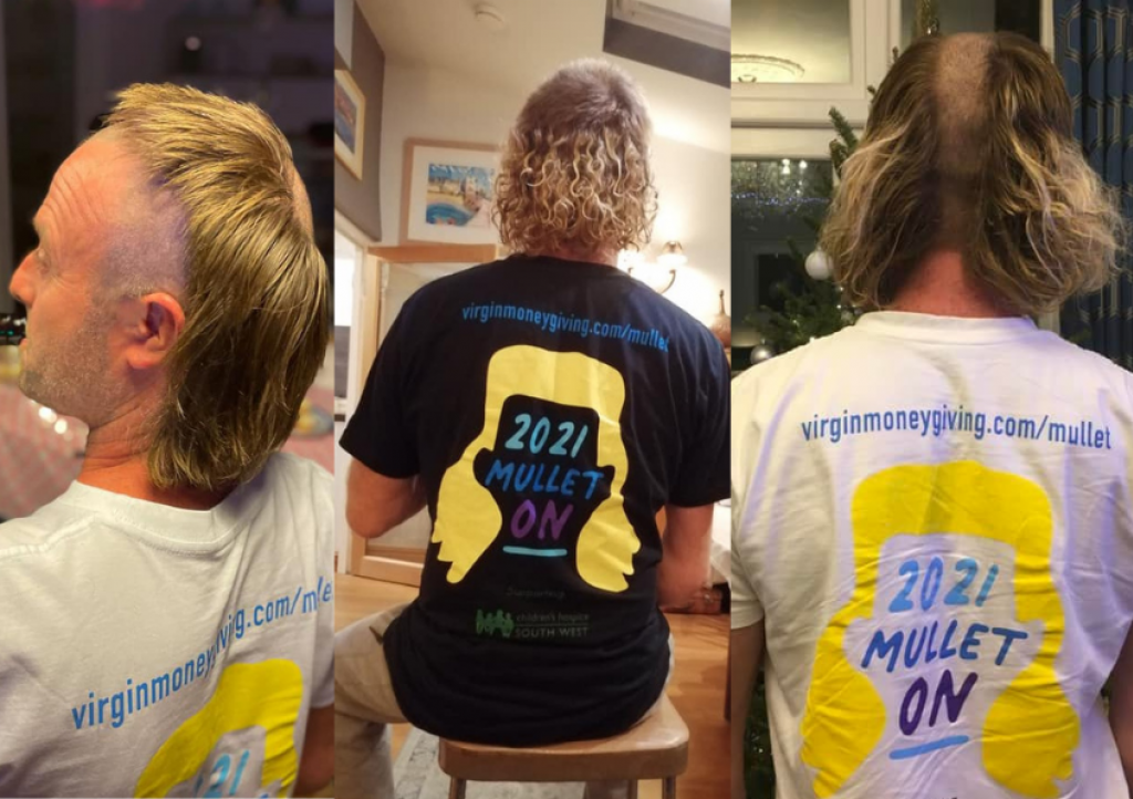 Ben styled his mullet in various different ways throughout the year