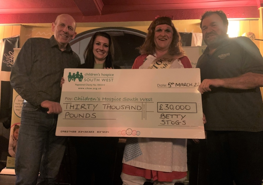 Betty Stogs cheque presentation