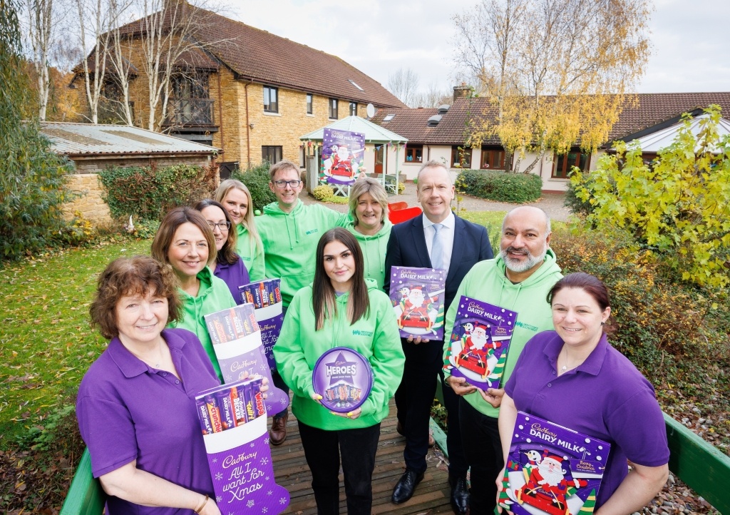 Bradley Davison from Bloor Homes meets Paul Courtney and staff at Little Bridge House