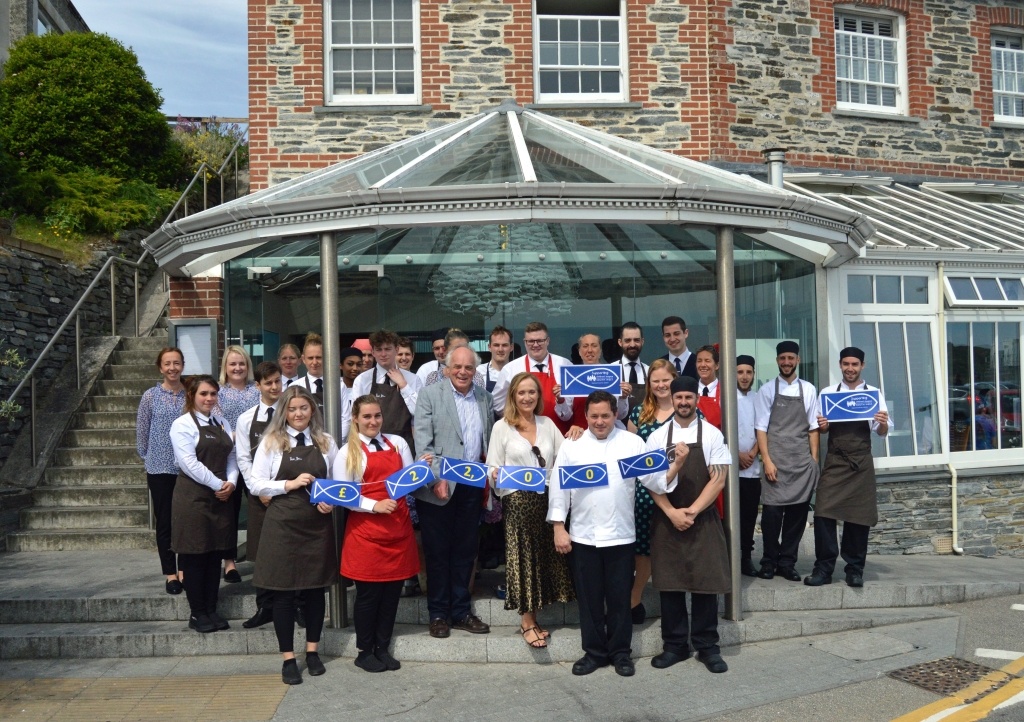 Seafood Restaurant celebrate their donation of £22,000 to CHSW