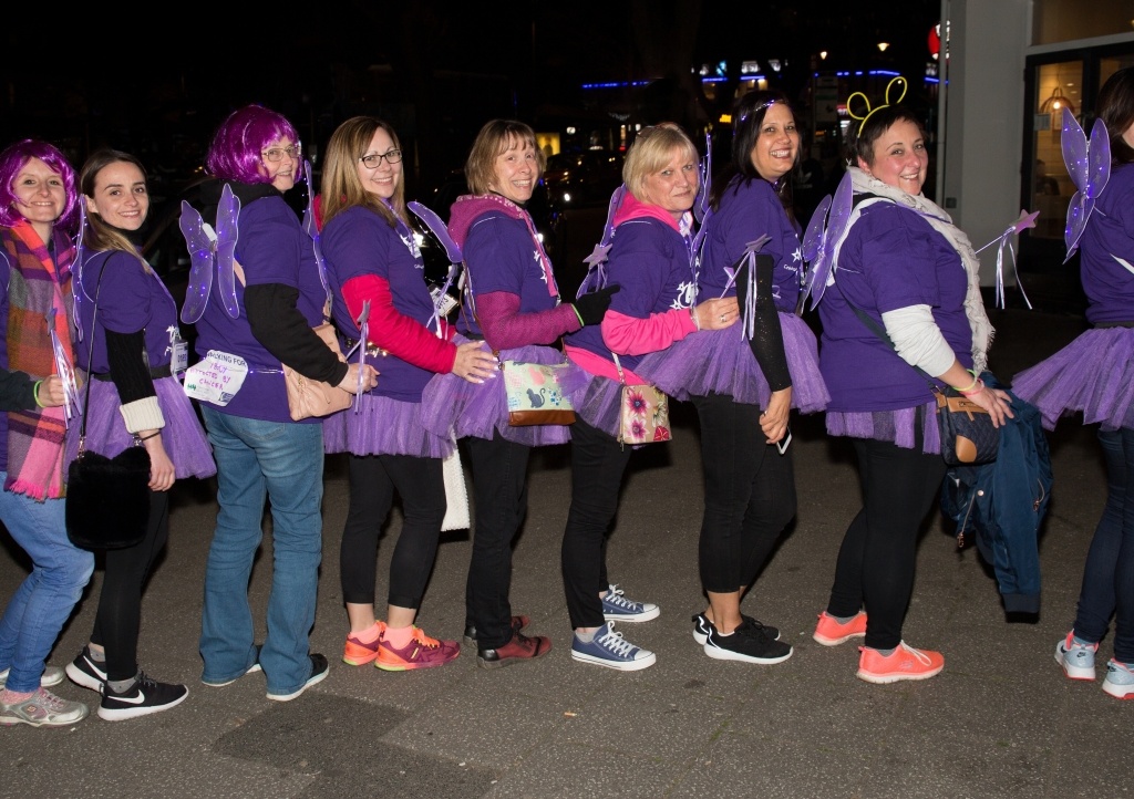 Ladies all ready for the 10th anniversary Moonlight Memory Walk