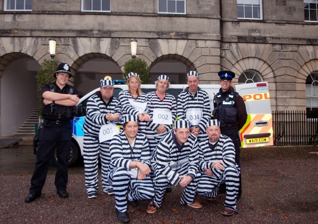 The prisoners line up outside Exeter Castle. Picture: Barnett Photo Studio