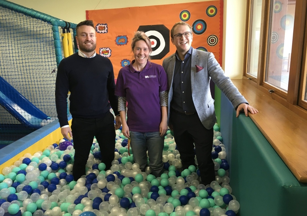 Charlie Davis and James Miller with Little Harbour nurse Louisa