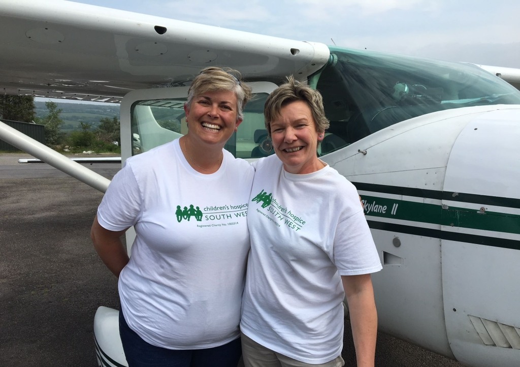 Lisa and Karen at Bodmin airfield 