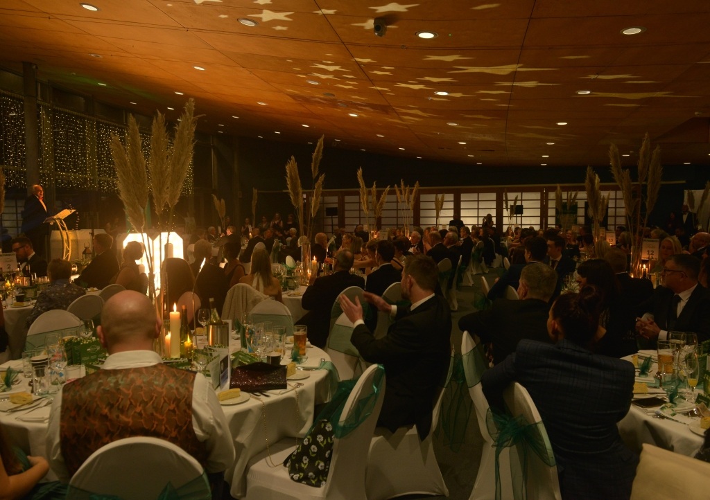 Eddie Farwell speaking at Little Harbour 30th anniversary ball